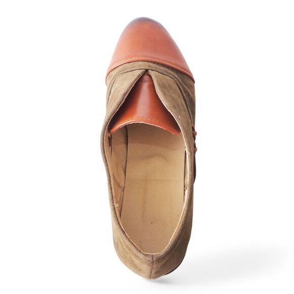 Unbranded Classic Slip-on Cap Toe Oxfords Brown Women's 10/41 - Picture 10 of 11